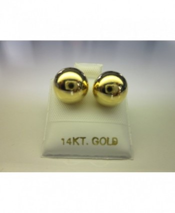 Gold Plated Brass Ball Earrings