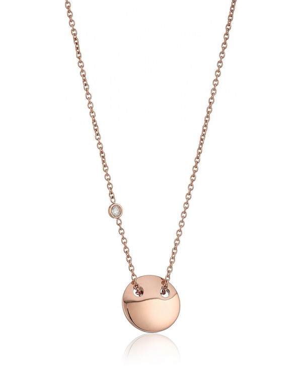 Fossil Womens Engravable Necklace - Rose Gold - CL12O769MQB