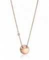 Fossil Womens Engravable Necklace - Rose Gold - CL12O769MQB