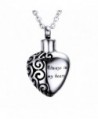 HooAMI Cremation Jewelry "Always in my heart" Memorial Urn Necklace Ashes Keepsake Pendant - CN126GQX1UT