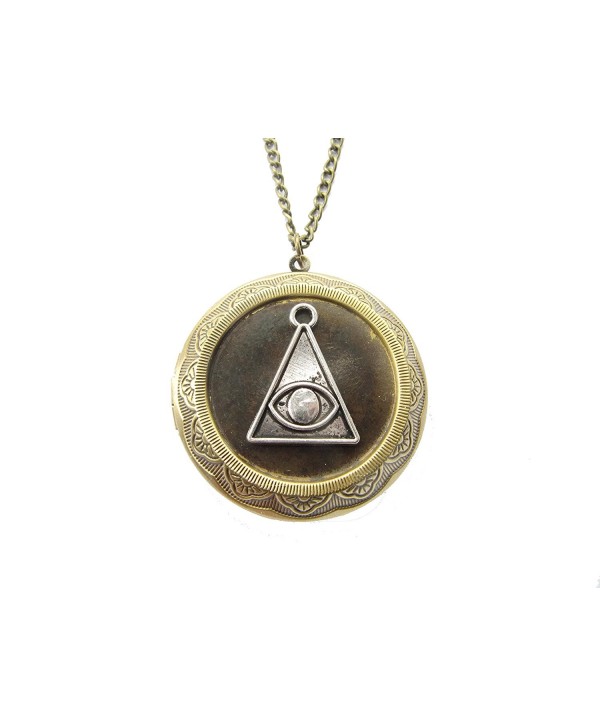 Hex Protection Locket Necklace - Hex Removal - Curse Protection-all Seeing Eye-evil Eye-wicca Jewelry - C91202I2H3T