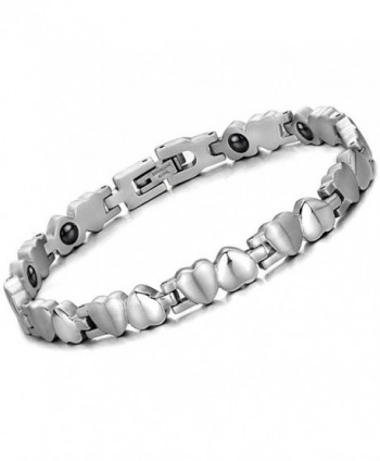 Brand New Lady's Titanium Stainless Steel Magnetic Bracelet Anti-fatigue Anti-radiation in a Gift Box - CO11034PDD9