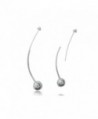 Sterling Silver Barbell Earrings 8x42mm