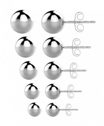 Gifts for women/her 5 pairs mixed sizes Surgical 316L stainless steel ball stud earrings for women - CK12MZOE4FH