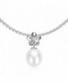 Swhite Sterling Freshwater Cultured Pearl Pendant Necklace - " White " - CB12MX5KXPY