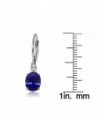 Sterling Sapphire Dangling Leverback Earrings in Women's Drop & Dangle Earrings