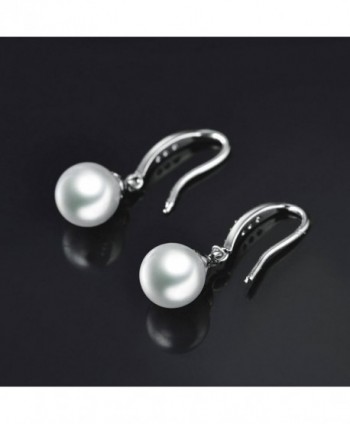 MASOP Earrings Dangle Simulated Silver in Women's Hoop Earrings