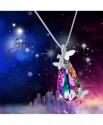 TOJEAN Butterfly Necklace Swarovski Birthday in Women's Pendants