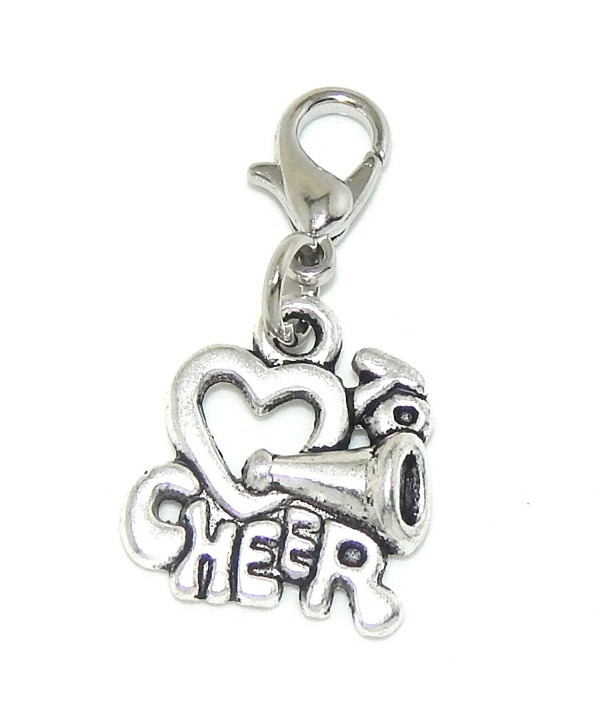 Jewelry Monster Clip-on "Love to Cheer w/ Cone" Charm Bead - CI11TADFQY9