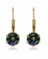 6 00MM Mystic Gemstone Leverback Earrings