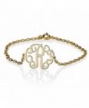 Monogram Bracelet 18k Gold Plated Personalized Initial Name Bracelet - CQ1196LNXB9