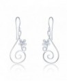 MBLife 925 Sterling Silver Musical Note and Daisy Flower Dangle Earrings - CO12N5R9KL5