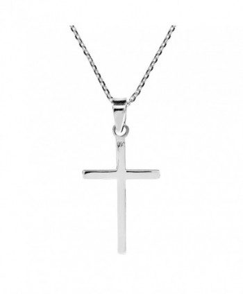 Simple Christian Sterling Pendant Necklace in Women's Pendants