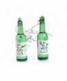 CutieJewelry For Women Girls Cute Beer Bottle Soju Pub Party Unique Bottle Dangle Earrings - Green - CA12JI8L86B