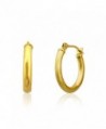 10KT Gold Polished 2X16mm French/Clip Lock Hoop Earrings(16mm Diameter) - CE12BUSY4Q3