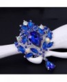 Ezing Silver Tone Teardrop Multicolor Crystal in Women's Brooches & Pins