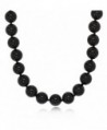 ISAAC WESTMAN 8mm Polished Black Onyx Necklace | .925 Sterling Silver - C1182GGXCDU
