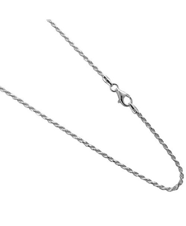 1.5mm Sterling Silver Diamond Cut Rope Chain .925 Italian Necklace 14-16-18-20-22-24-30 inches - CU11TDHWUV5