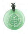 Sigil of the Archangel Gabriel Magical Amulet Green Quartz Pendant Necklace - C011B0L7NV9