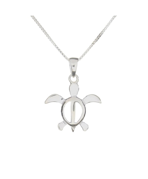 Sterling Silver Honu Pendant Necklace - CF186LO9063