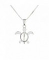 Sterling Silver Honu Pendant Necklace - CF186LO9063