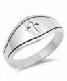 Medieval Cutout Cross Christian Promise Ring 925 Sterling Silver Band Sizes 5-12 - C5184Y7UEH9