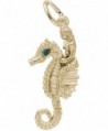 Rembrandt Under The Sea Friends Mermaid & Seahorse Charm w/ Green Synthetic Crystal - CK12KOBO435