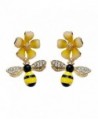 CHUYUN Crystal Bumblebee Bumble HoneyBee Bee Insect Dangle Drop Earrings for Women Kids Girls - CP184KL6ZW6