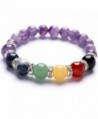 TGS Gems Beautiful Crystal Elastic Stretch Beaded Chakra Reiki Healing Bracelet 7 Chakra Mixed Combination - CY11VAVWWOL