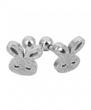 Bonnie Stainless Rabbit Screwback Earrings