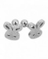 Bonnie Stainless Rabbit Screwback Earrings