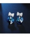 SIVERY Sterling Earrings Swarovski Crystals in Women's Stud Earrings