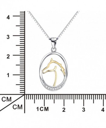 Sterling Silver Zirconia Pendant Necklace in Women's Chain Necklaces