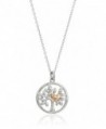 Hallmark Jewelry Sterling Silver Two-Tone Tree of Life Pendant Necklace- 18" - CU12MAIWV4V