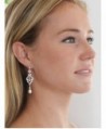 Mariell Vintage Zirconia Earrings Freshwater in Women's Drop & Dangle Earrings