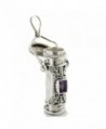 Sterling Silver Amethyst Pillbox Pendant in Women's Pendants