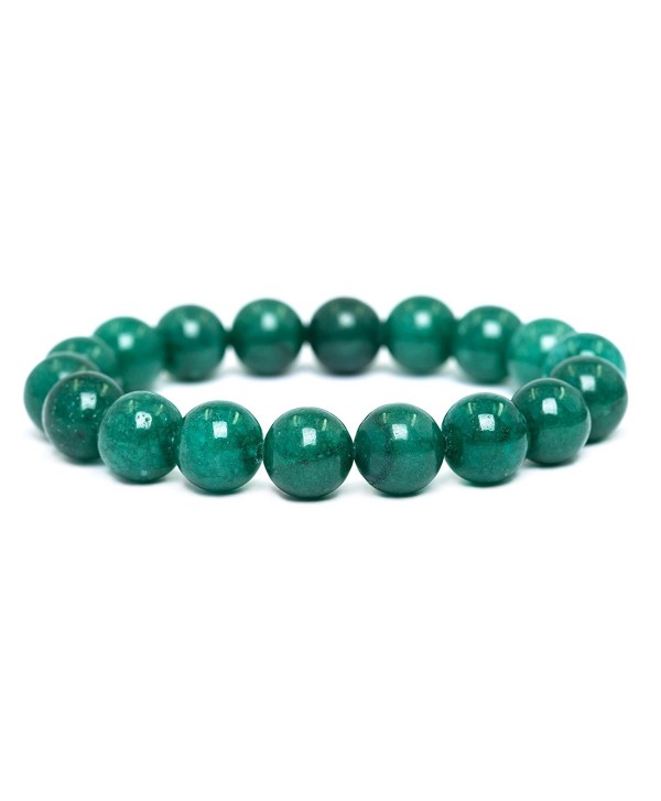 Tom+Alice Natural Healing Power Gemstone 10MM Round Beaded Charm Stretch Beacelets for Women&Man - Sea-Green - CY187AIGRDK