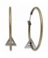 American Rag Earrings- Antique Gold-Tone Triangle Hoop Earrings - C011N13K401