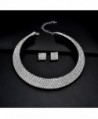 TENGZHEN Rhinestone Necklace Earrings Jewelry in Women's Jewelry Sets
