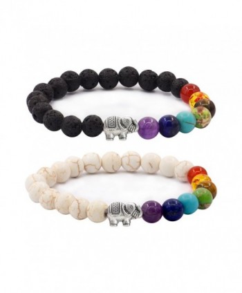 Sundear Bracelets Elephant Chakras Bracelet - Lucky elephant couple - CZ186S8QCOD