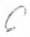 Bracelet Engraved Inspirational Christmas Thanksgiving - Silver - CD186D42YIM