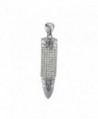 Bullet Polished Sterling Silver Pendant