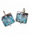 Sea Turtle Earrings - Verdigris Patina Solid Brass - C71170X1UGZ