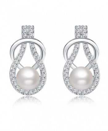 Silver Crystal Diamond Fashion Earrings - White - CI11I4LBDYL