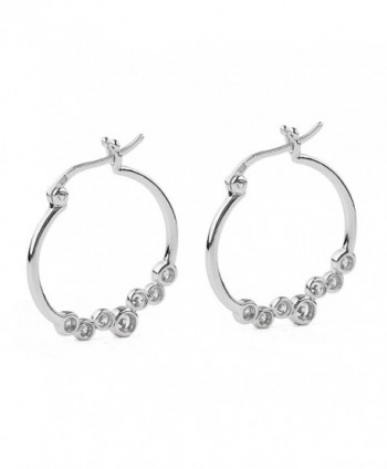 Sterling Zirconia Simulated Diamond Earrings in Women's Hoop Earrings