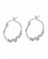 Sterling Zirconia Simulated Diamond Earrings in Women's Hoop Earrings