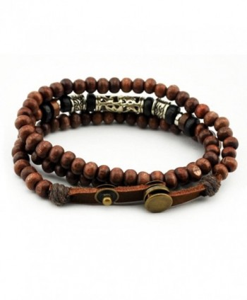 Konalla Wooden Bracelet Multistrand Wristband in Women's Wrap Bracelets