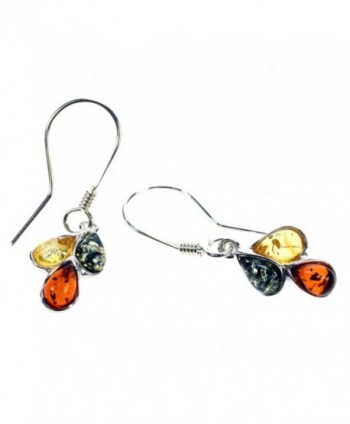 Dangle Amber Multi Color Green- Lemon- and Cognac Amber Earrings - CC11BJFBTGB