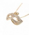 chelseachicNYC Crystal Masquerade Mask Necklace in Women's Pendants