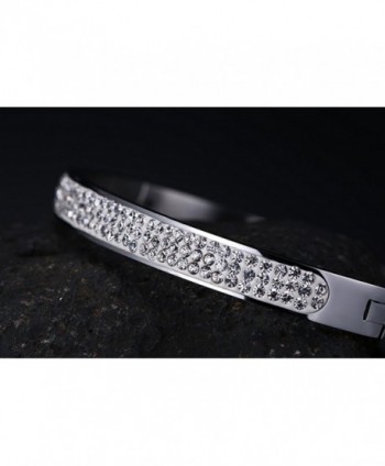 Stainless Zirconia Rhinestones Eternity Bracelet